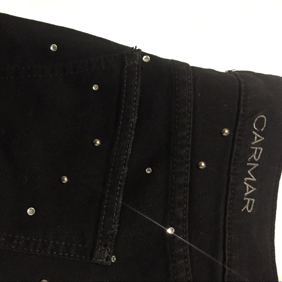✨CARMAR✨Studs & Rhinestone Distressed Jeans - Picture 6 of 6
